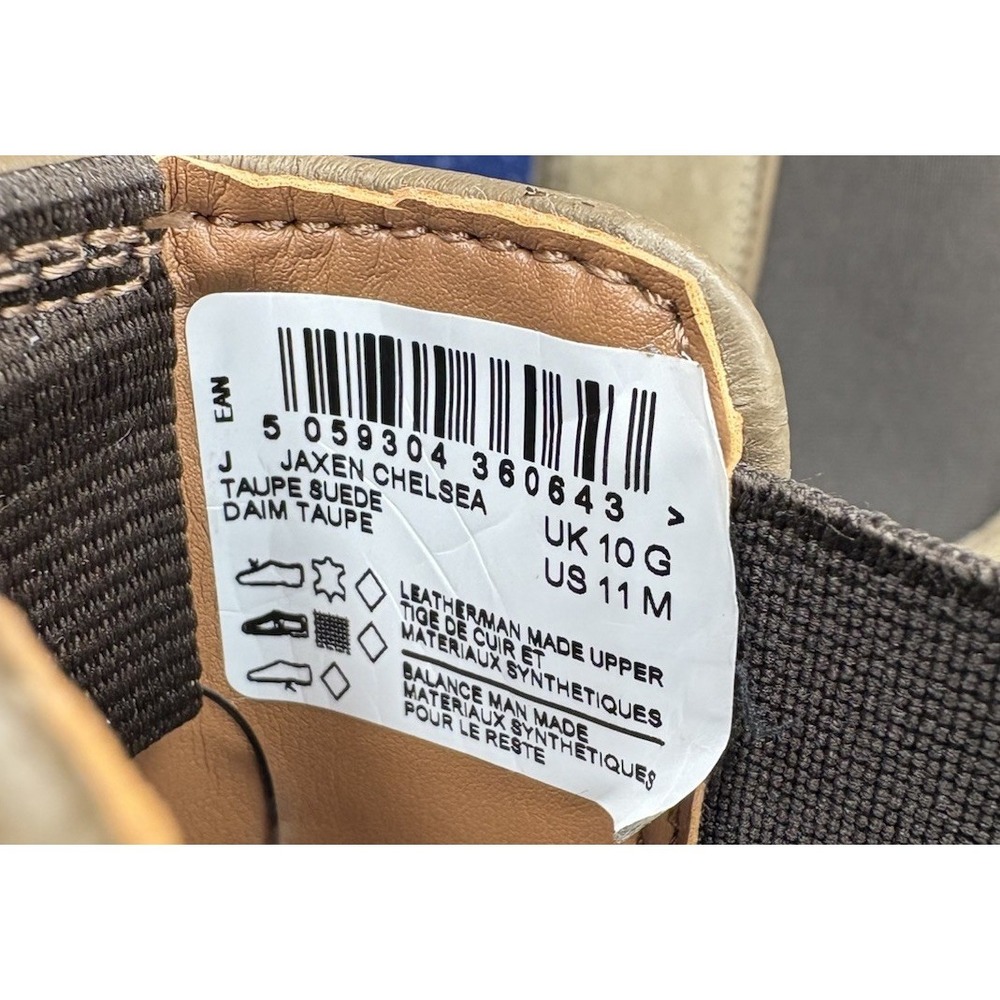 Clarks Jaxen Chelsea Taupe Suede Size 11 Men's Boots - Picture 5 of 8